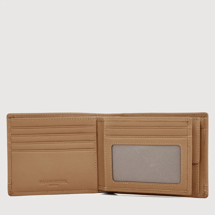 Braun Büffel Compact Wallets>VIKTOR CENTRE FLAP WALLET WITH COIN COMPARTMENT