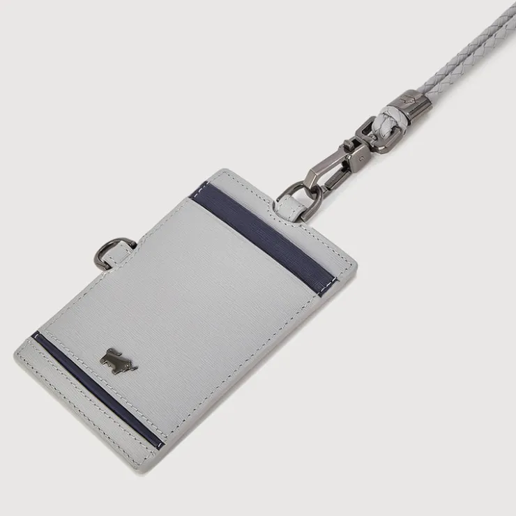 Braun Büffel Lanyards>VIKTOR WEAVED LANYARD WITH PASSHOLDER