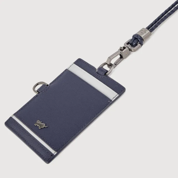 Braun Büffel Lanyards>VIKTOR WEAVED LANYARD WITH PASSHOLDER