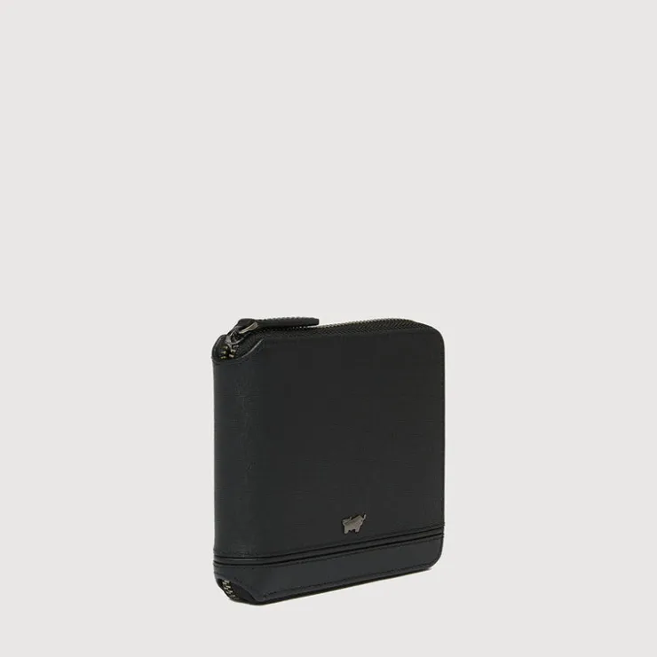Braun Büffel Compact Wallets>VIKTOR ZIP CENTRE FLAP WALLET WITH COIN COMPARTMENT